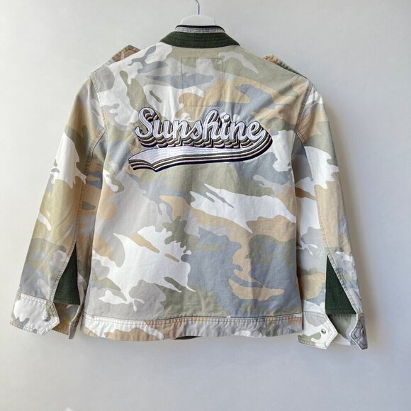 Zadig & Voltaire Savy Camo jacket, white/ cream, green, Size XS - Picture 4 of 11